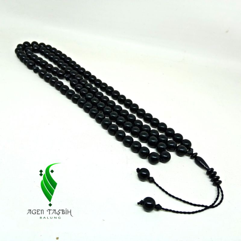 Tasbih Batu Black Jade Size 6mm/8mm