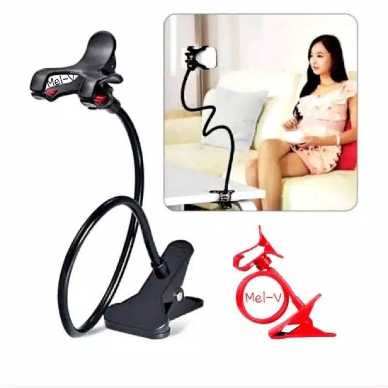 Lazy neck Clip Hp Smartphone Lazy Neck Jepit Tripod Tongsis Handphone