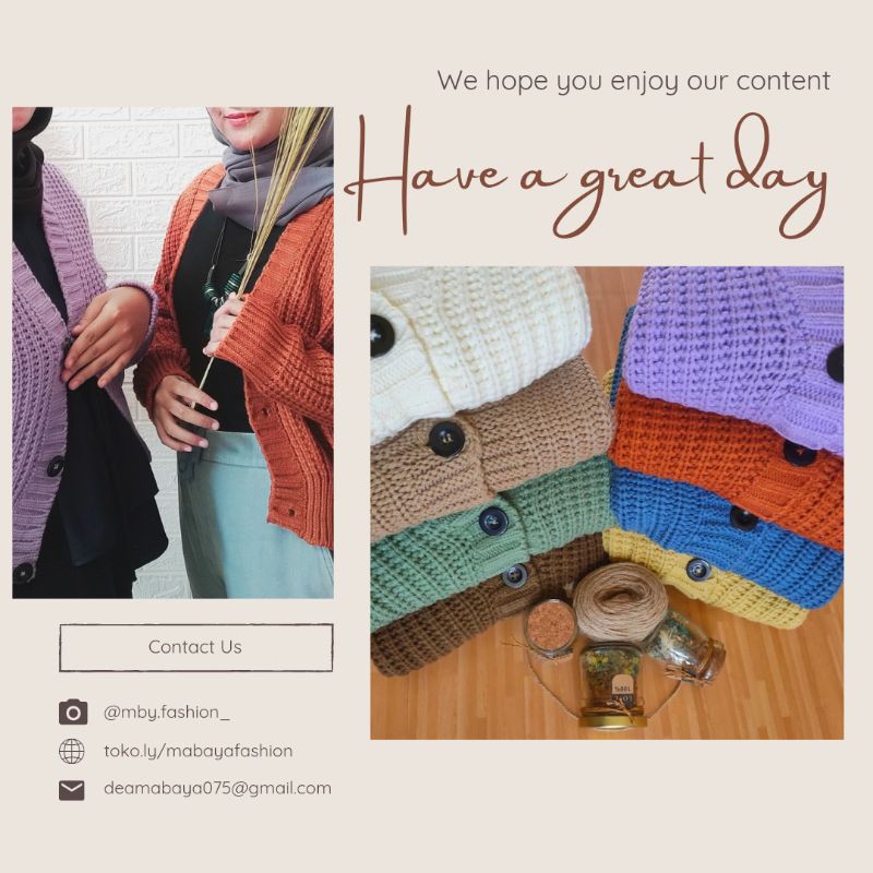 Cardigan Rajut Crop (Oversize)