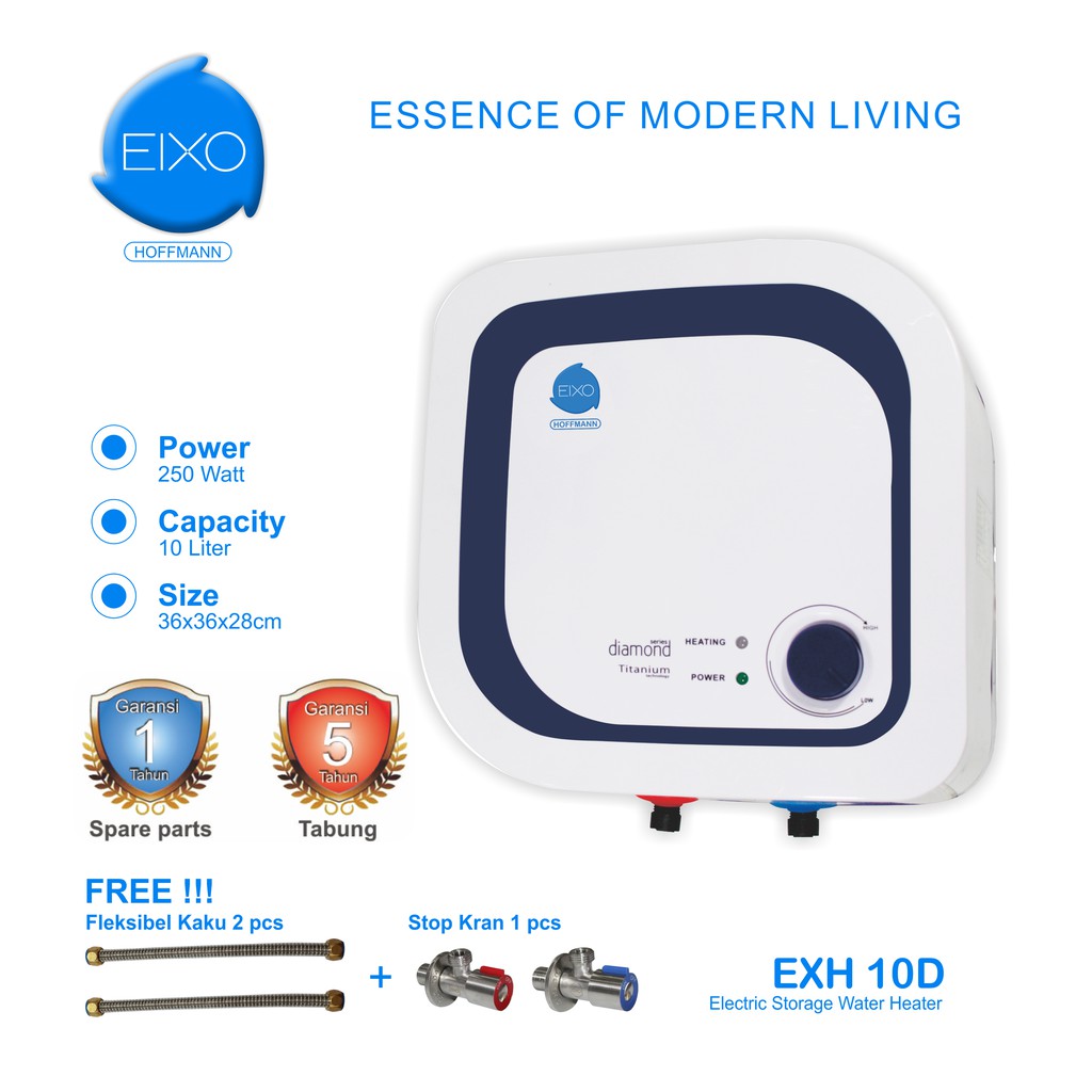EIXO Hoffmann EXH 10D Electric Storage Water Heater 10L Pemanas Air Listrik 10 Liter