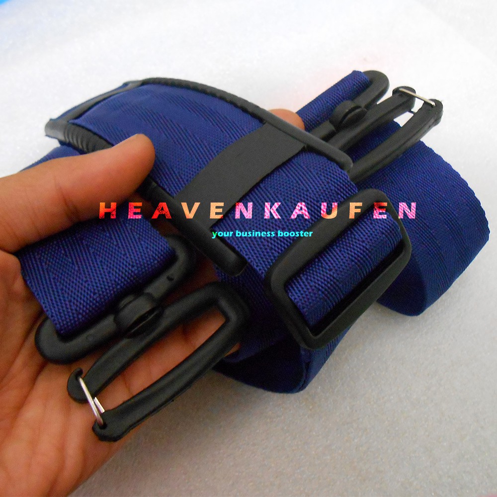 Tali Selempang Strap Tas Pria Biru Navy Dongker Lebar 3,8 cm Kait Model Huruf S