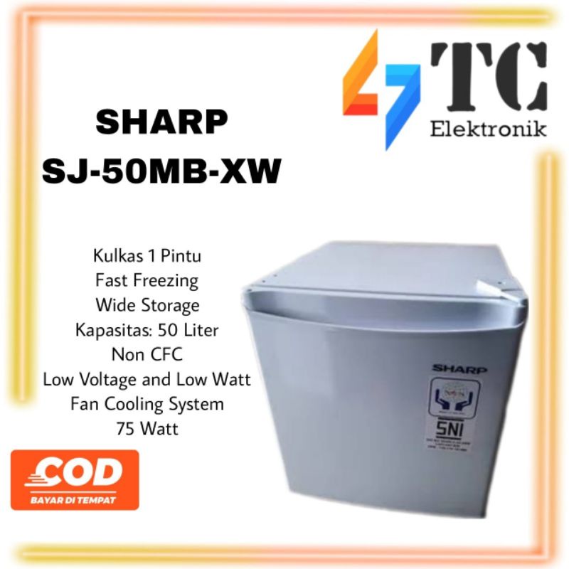 SHARP Kulkas Mini Bar Portable SJ-50MB-XW
