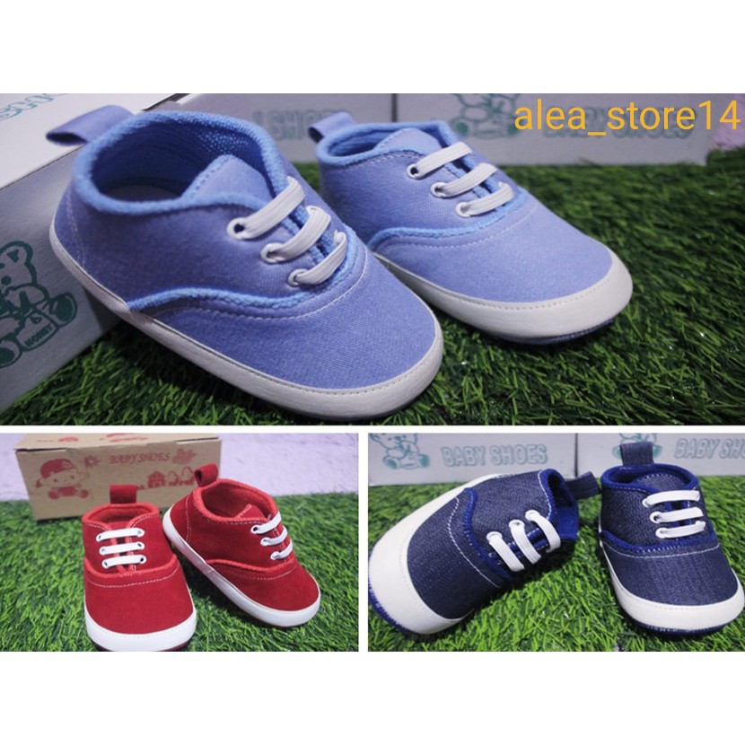SEPATU BAYI USIA 0-12 BULAN / SEPATU ANAK LAKI LAKI / SEPATU TALI BAYI / SEPATU VANS ANAK / SEPATU K