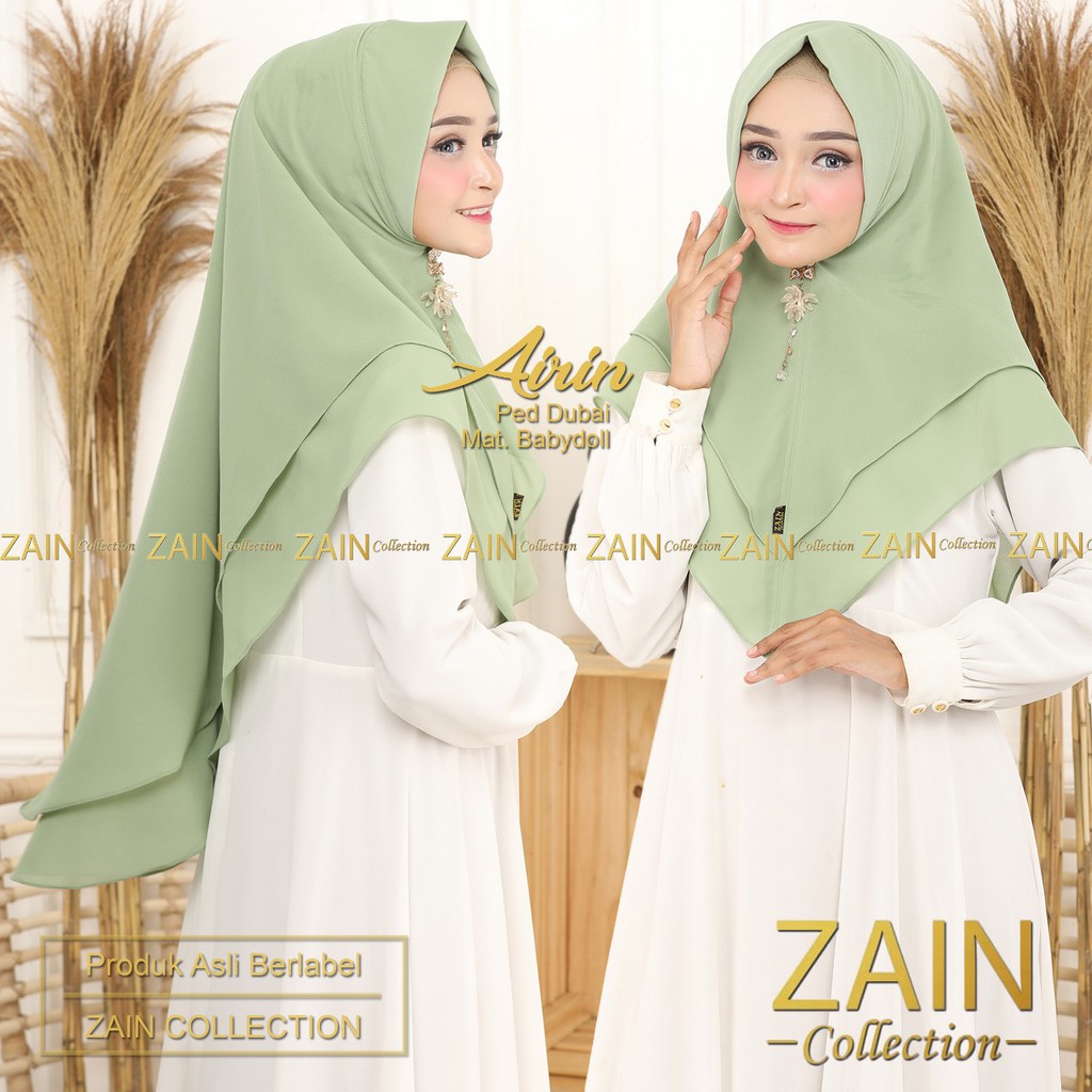 Zain Collection Hijab Instan Airun Jilbab Bergo 2 layer Ceruti Baby Doll Premium