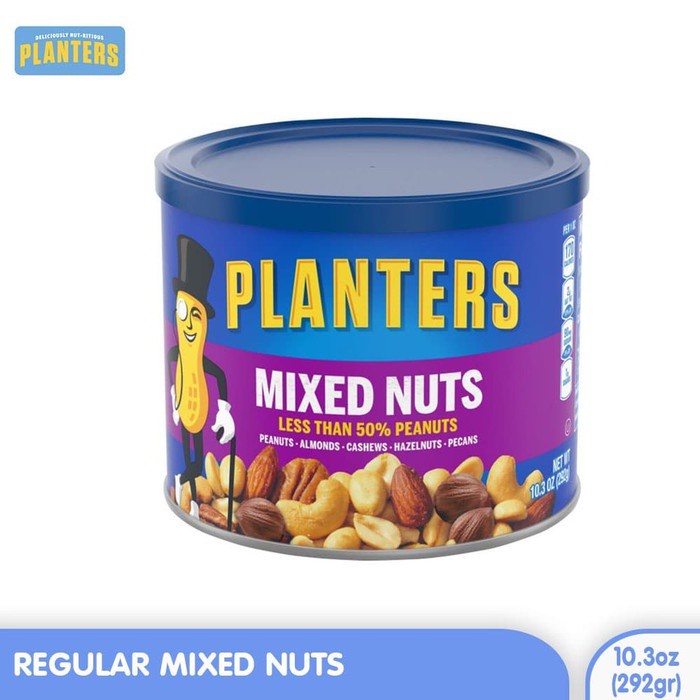 

PLANTERS Regular Mixed Nuts Snack Kacang 10.3oz (292gr)