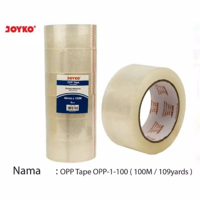 

lakban joyko bening 48mmx100 meter spesifikasi panjang dijamin akurat