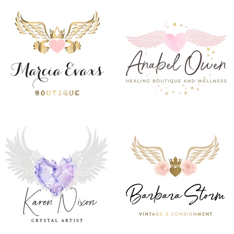 

(DRAN WINGS) JASA BIKIN DESAIN LOGO OLSHOP BISNIS ELEGANT