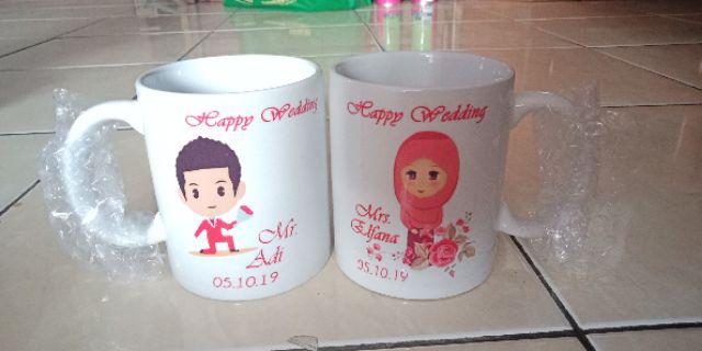 Kado - Hadiah - Pajangan - Couple - Hadiah Couple - Mug Couple - Custom - Mug