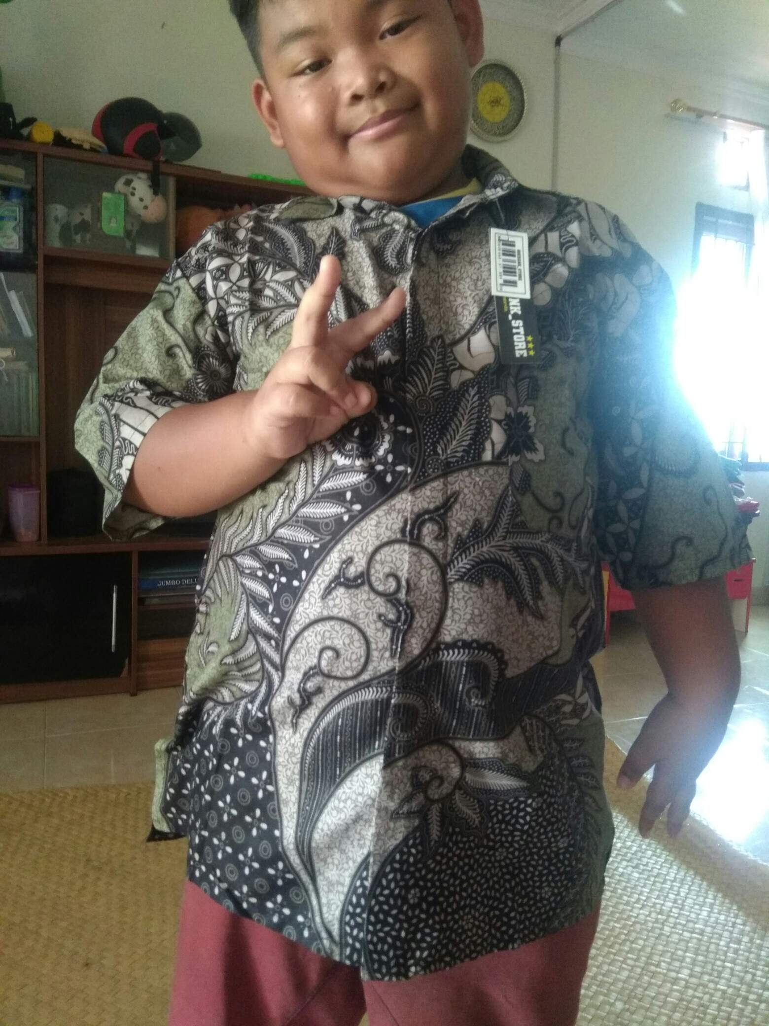 Risna Batik Hrb026 Kenongo Hem Kemeja Batik Pria Lengan Pendek Katun Primis Premium Halus M L Xl