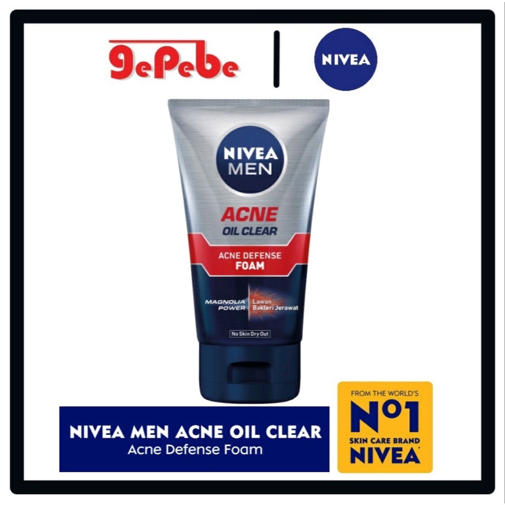 Nivea Men Acne Oil Clear Acne Defense Foam 100ml