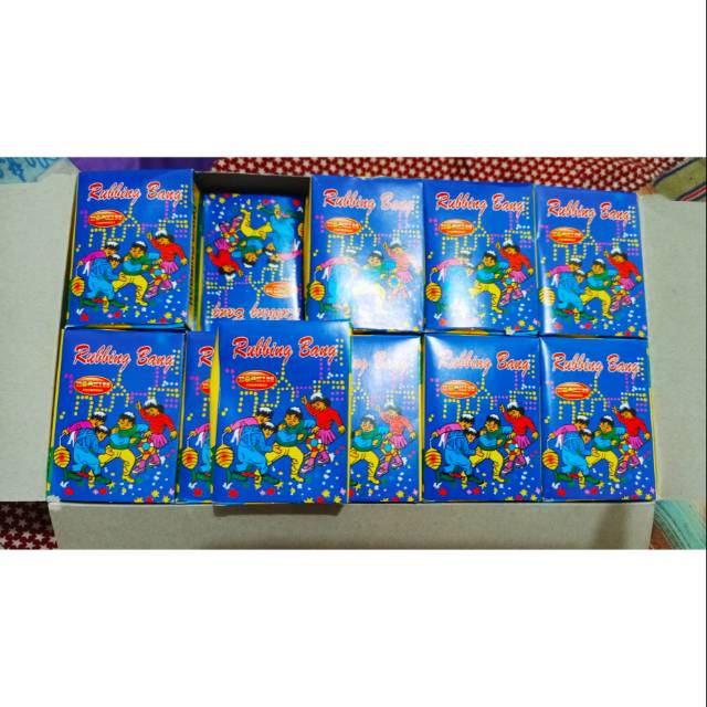 Mainan anak - anak RUBING BANG Gesek Tarik  gores RUBBING BANG RUBING beng (1box kecil isi 10cps) kembang api