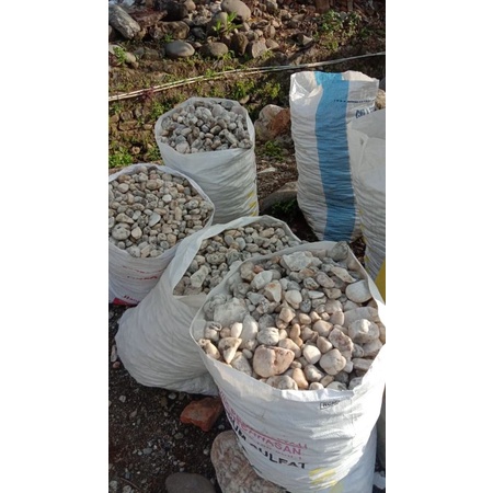 Batuan kali | batu kali | batu putih | batu kebumen 1 kg