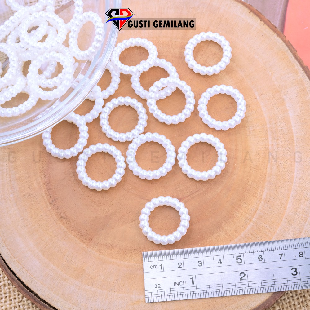 isi 6pcs Kerajinan Tangan Bentol Bulat Hitam Putih