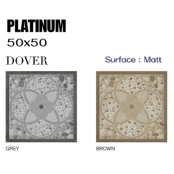 DOVER EMBOSSED MATT UK.50X50 DINDING LANTAI KERAMIK PLATINUM