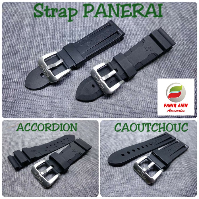 STRAP TALIJAM RUBBER 24MM FOR PANERAI CAOUTCHOUC DAN PANERAI ACCORDION