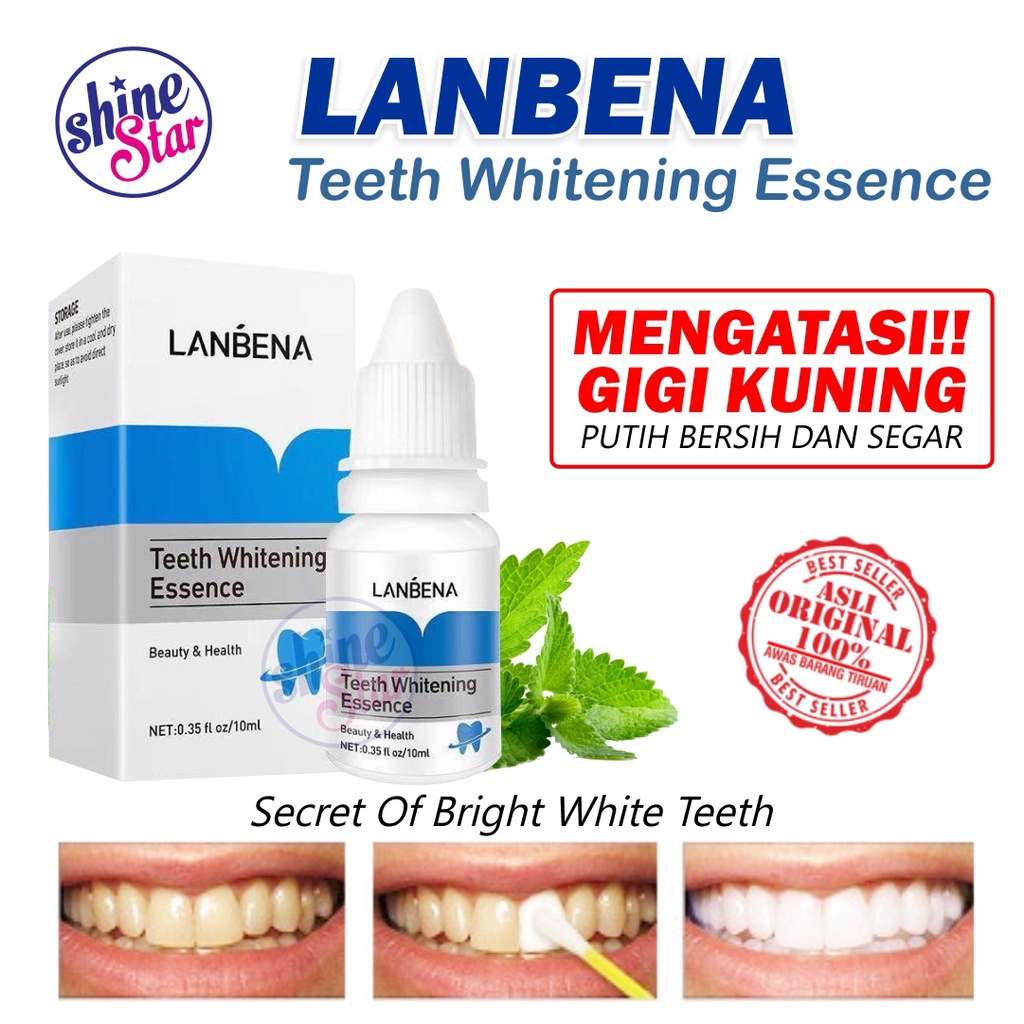 SHINE STAR - COD - Teeth Whitening Essence - Pemutih Gigi Kuning Instan Permanen &amp; Perontok Karang Gigi