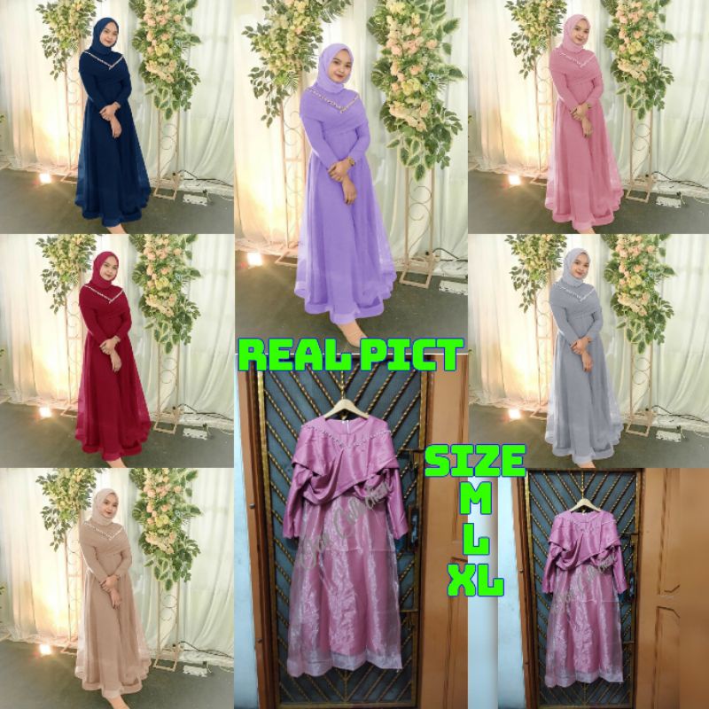 MAXY DRESS TUTU PRICILLA L XL MAXI DRESS LEBARAN TERBARU GAMIS PESTA BROKAT VORNELI GAMIS SABRINA BR