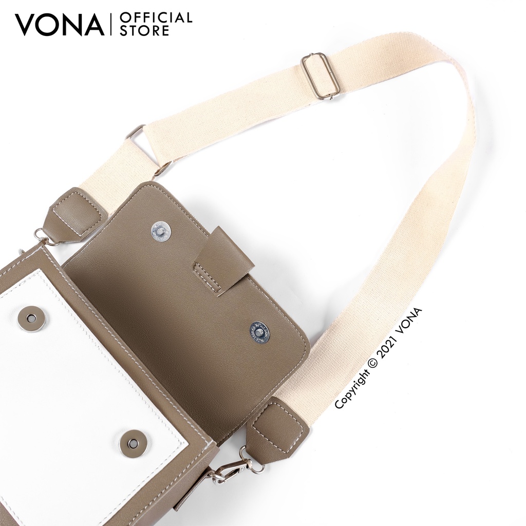 VONA Starla Sling Bag - Tas Selempang Wanita Colorblock Aksen Warna