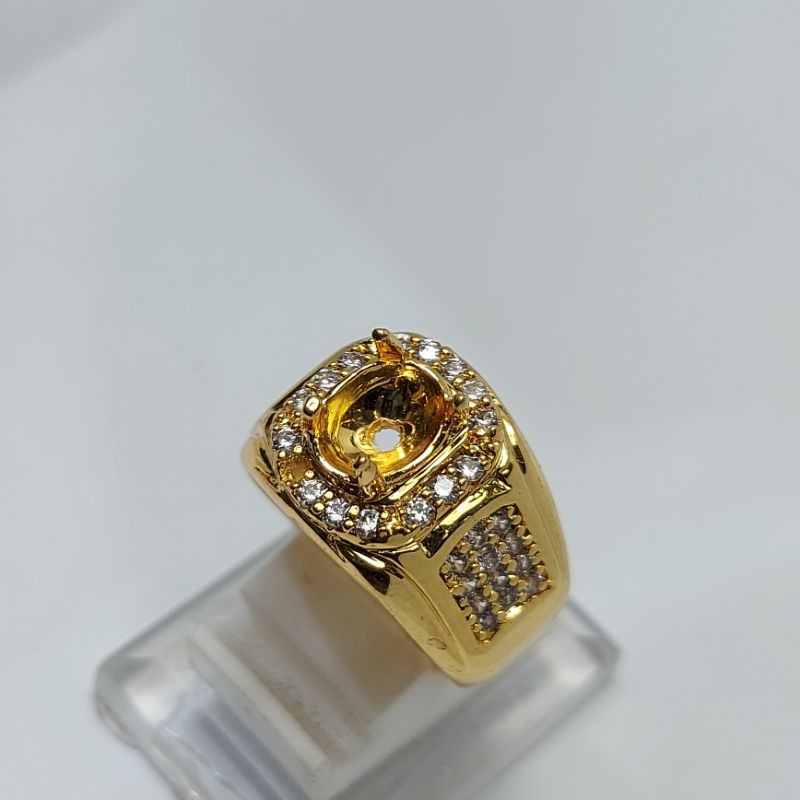CINCIN / EMBAN / RING ALPAKA SUPER 8x6mm SIlVER Dan GOLD