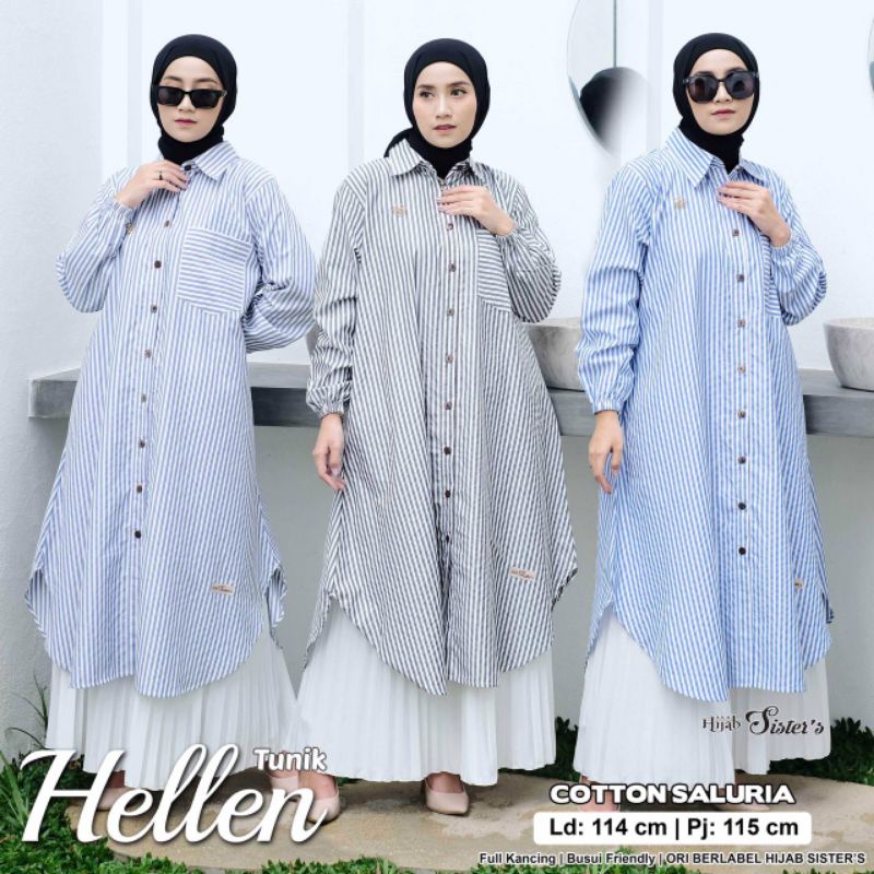 Tunik  Long Hellen  || Ld 114 PJ 115