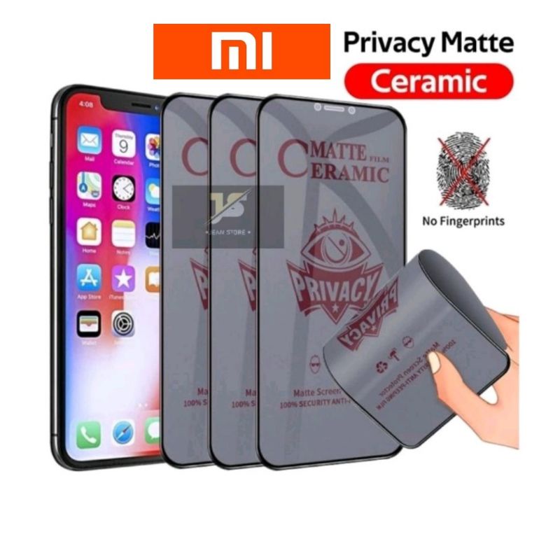 Full Cover Soft Matte Anti-Spy Privacy Ceramic Film Screen Protector REDMI POCO M4 F4 10 5G A1 2022 A1+ POCO M5 M5S X5 X5 PRO 12C NOTE 12 12 PRO 12 PRO+ A2 F5