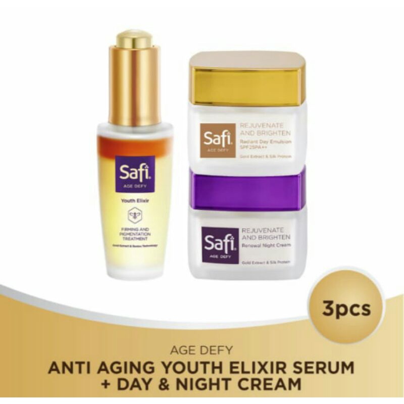 [ GROSIR ] SAFI AGE DEFY PAKET ISI 3 [ ad day 25g , ad night 25g ,  ad youth elixir 29g ]