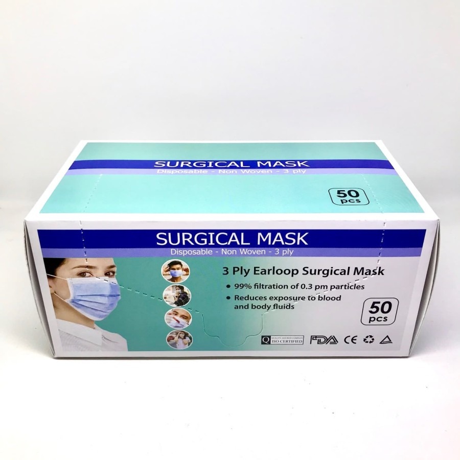 MASKER 3 PLY SURGICAL MASK ISI 50pc