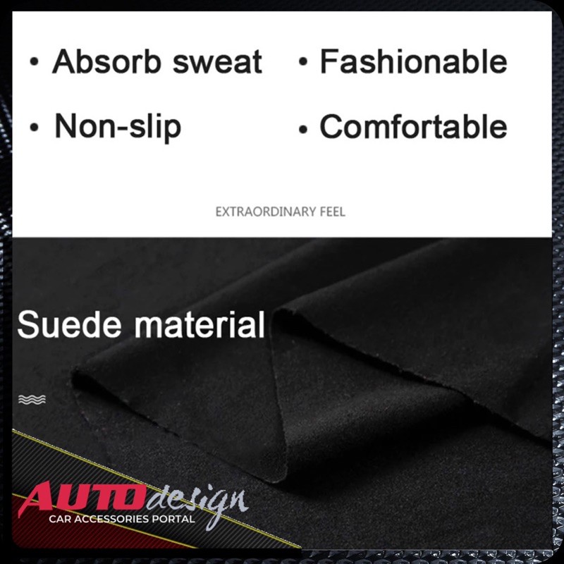 Cover Sarung Stir Mobil Bahan Suede Alcantara Universal Premium