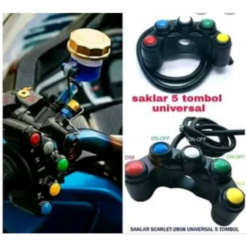 Holder Kiri Variasi 5 Tombol/Holder 5 Tombol Racing Universal