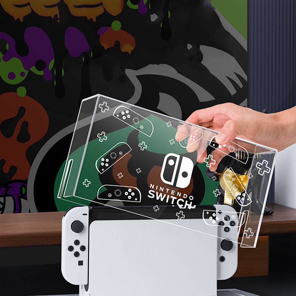 Cover Pelindung Konsol Game Nintendo Switch Anti Debu Bahan Akrilik Transparan
