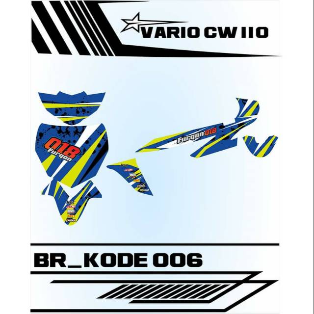 Decal sticker VARIO CW 110 atau full body vario CUSTOM