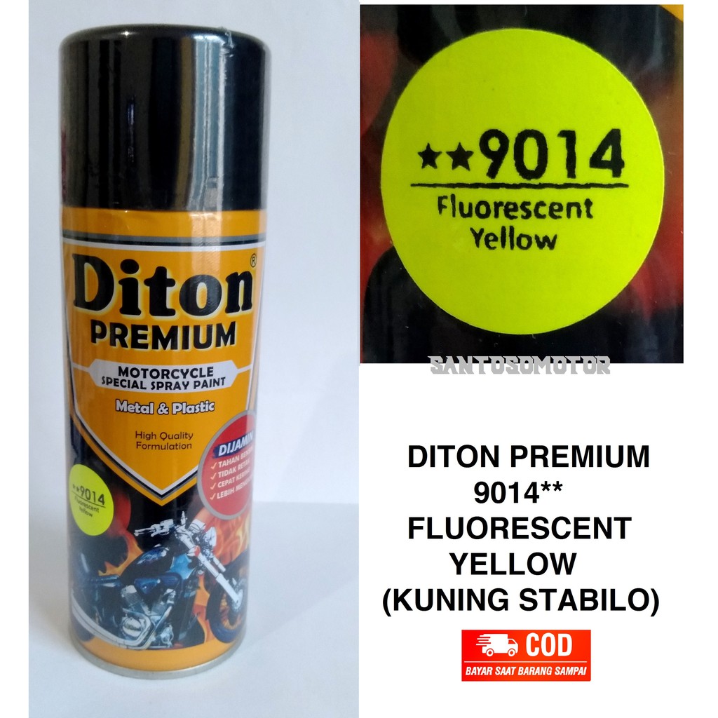 

Diton Premium 9014 Fluorescent Yellow Cat Semprot Kuning Stabilo