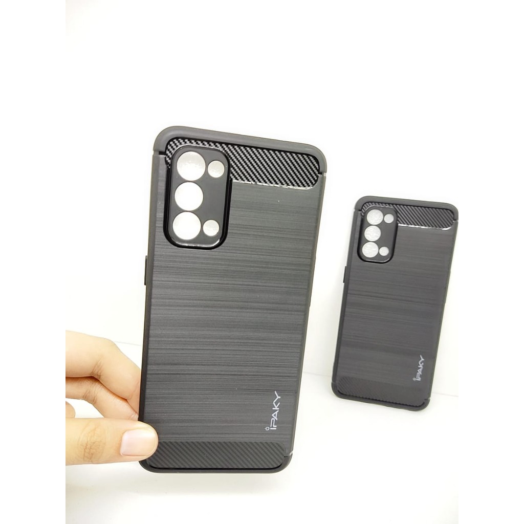 Case Slim Fit Carbon Oppo Reno 5 5G 6.43 inchi Softshell Fiber Multi Carbon Anti Melar