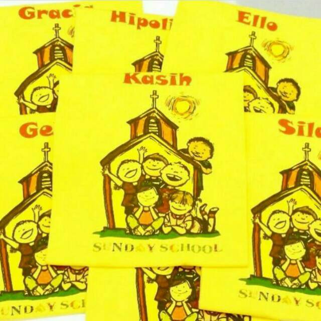 [KAOS SEKOLAH MINGGU]Sunday School T-Shirt.Kaos Rohani Gereja.Dewasa Anak umur1,2,3,4,5,6th