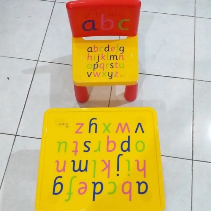 Meja Belajar Anak + Kursi Set 45X45cm UK L/1 set meja makan Kursi Anak