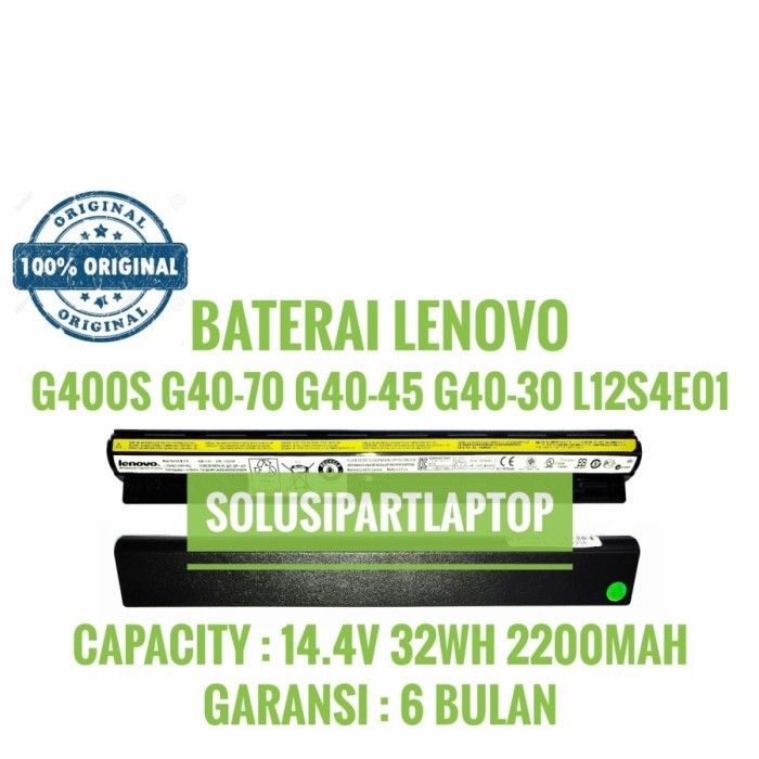 ORIGINAL BATERAI LAPTOP LENOVO G400S G40-30 G40-45 G40-70