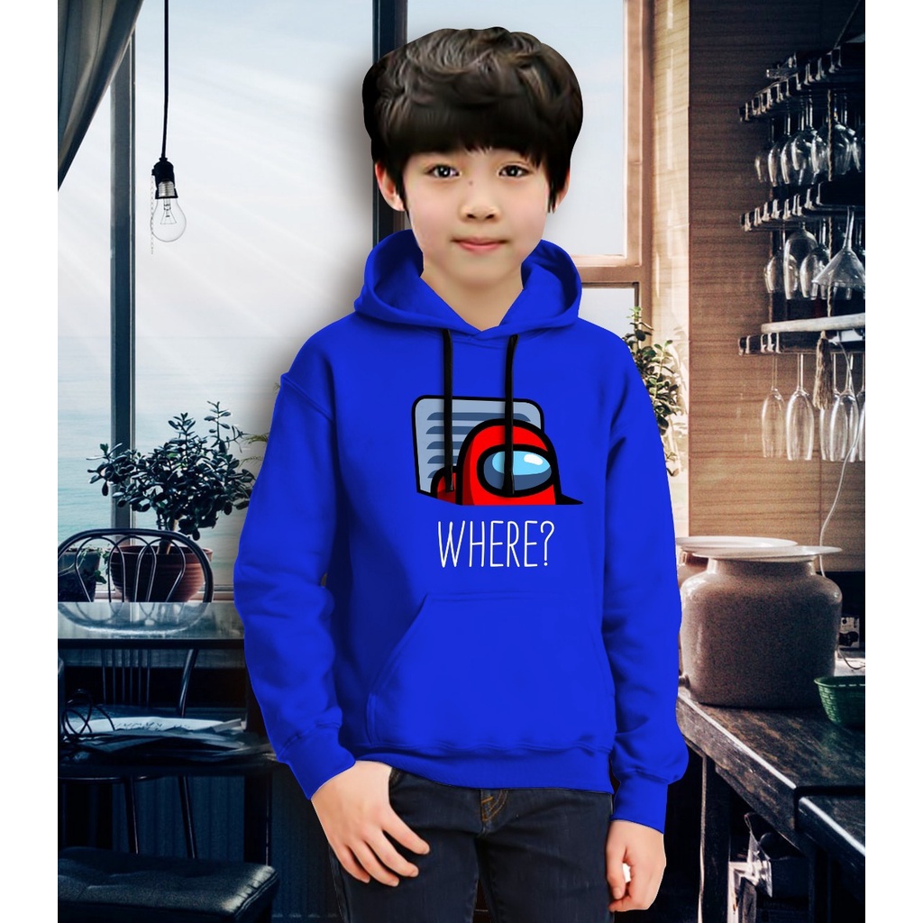 Jaket Anak Laki Laki/Jaket Anak Terbaru/Hoodie Anak Anong Where  Gaming Bahan Fleece Tebal 4-11 TAHUN