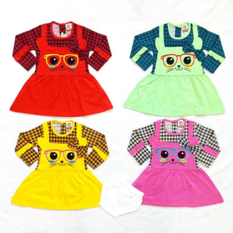 Dress  Batik Bunga Bayi Perempuan 6-12 Bulan 1 Tahun Hello Kitty Dress Anak Cewek 1 Tahun