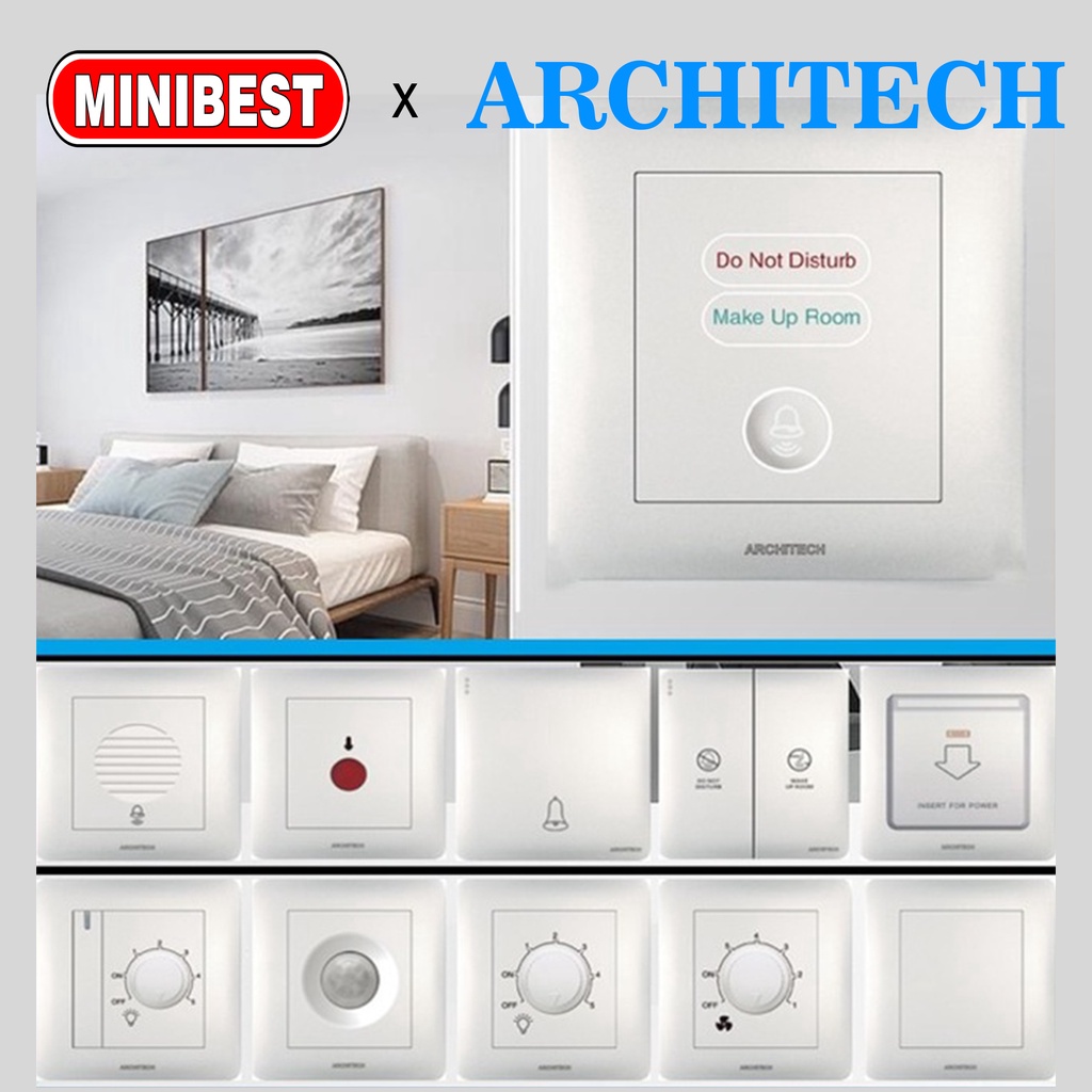 MINIBEST ARCHITECH INFINITY WHITE / SAKLAR USB / STOP KONTAK COLOKAN A63 NEW 2.3