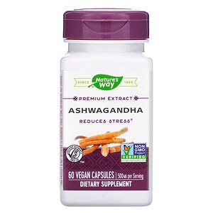 nature's way ashwagandha 60 vegan capsules reduce stress immune