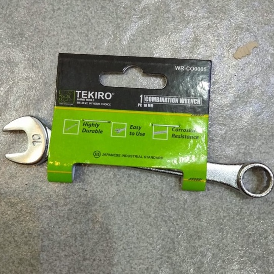 TEKIRO Kunci ring pas uk 10 mm Kunci kombinasi 10mm Combination wrench