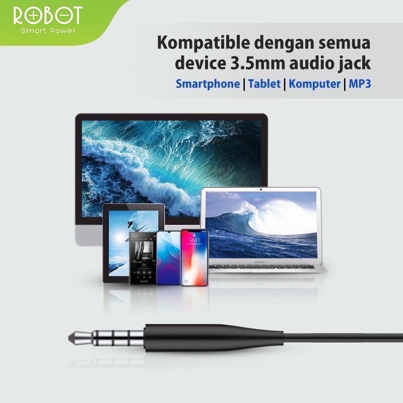 HEADSET ROBOT RE 10 Headset With Microphone HF Kabel 100% ORIGINAL PRODUK ROBOT RE10 RE 10