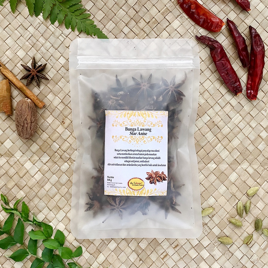 

Rempah Bunga Lawang Pack / Kembang Lawang / Peka / Star Anise Pilihan Narasa Enak Halal