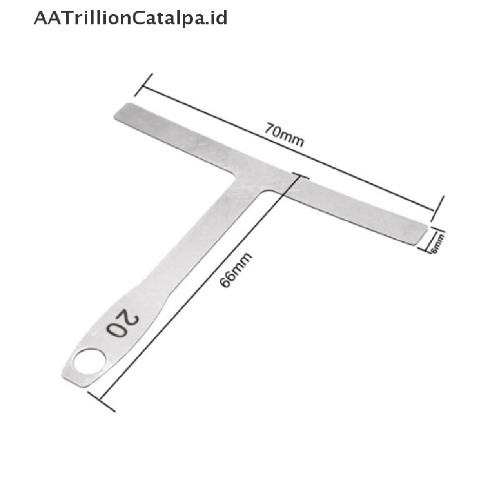 Aatrillioncatalpa 9pcs Alat Pengukur Radius Bawah Senar Gitarbass Bentuk T