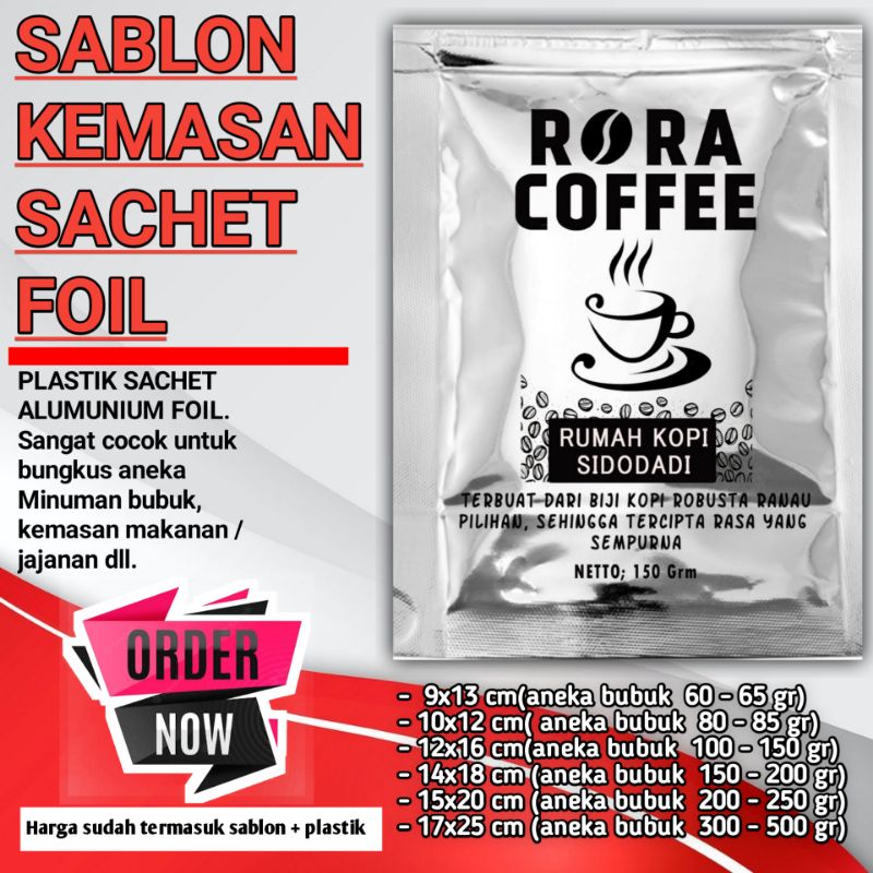 

plastik alumunium foil/ kemasan kopi / kemasan makanan