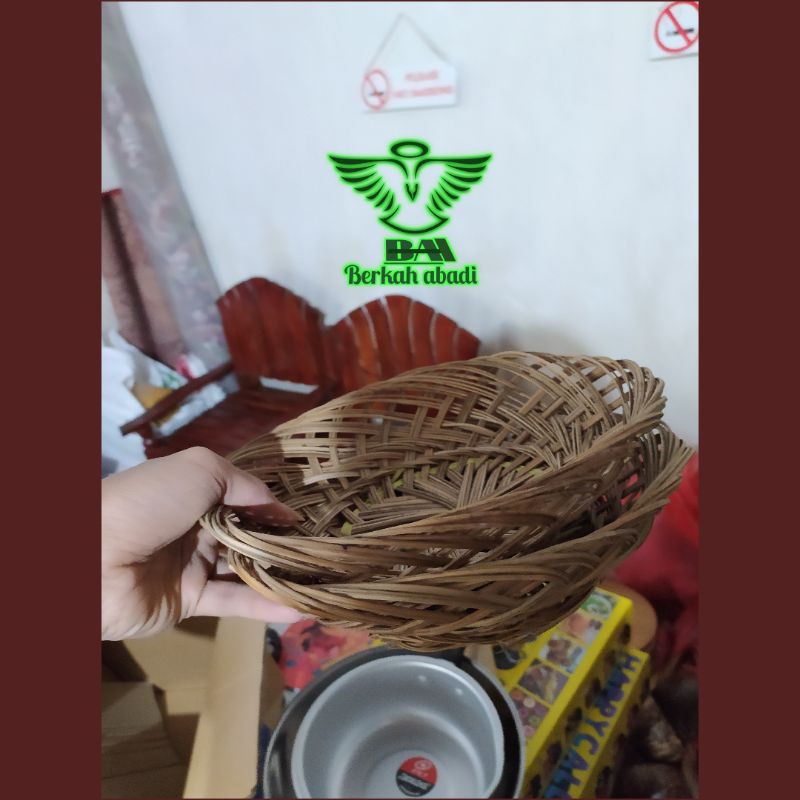 piring anyaman lidi /piring anyaman bambu
