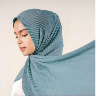 PASHMINA hijab CERUTY PLISKET FULL LIDI TANPA GARIS TENGAH jilbab pashmina plisket PLEATED SHAWL TERMURAH dan TERLARIS-Wardah