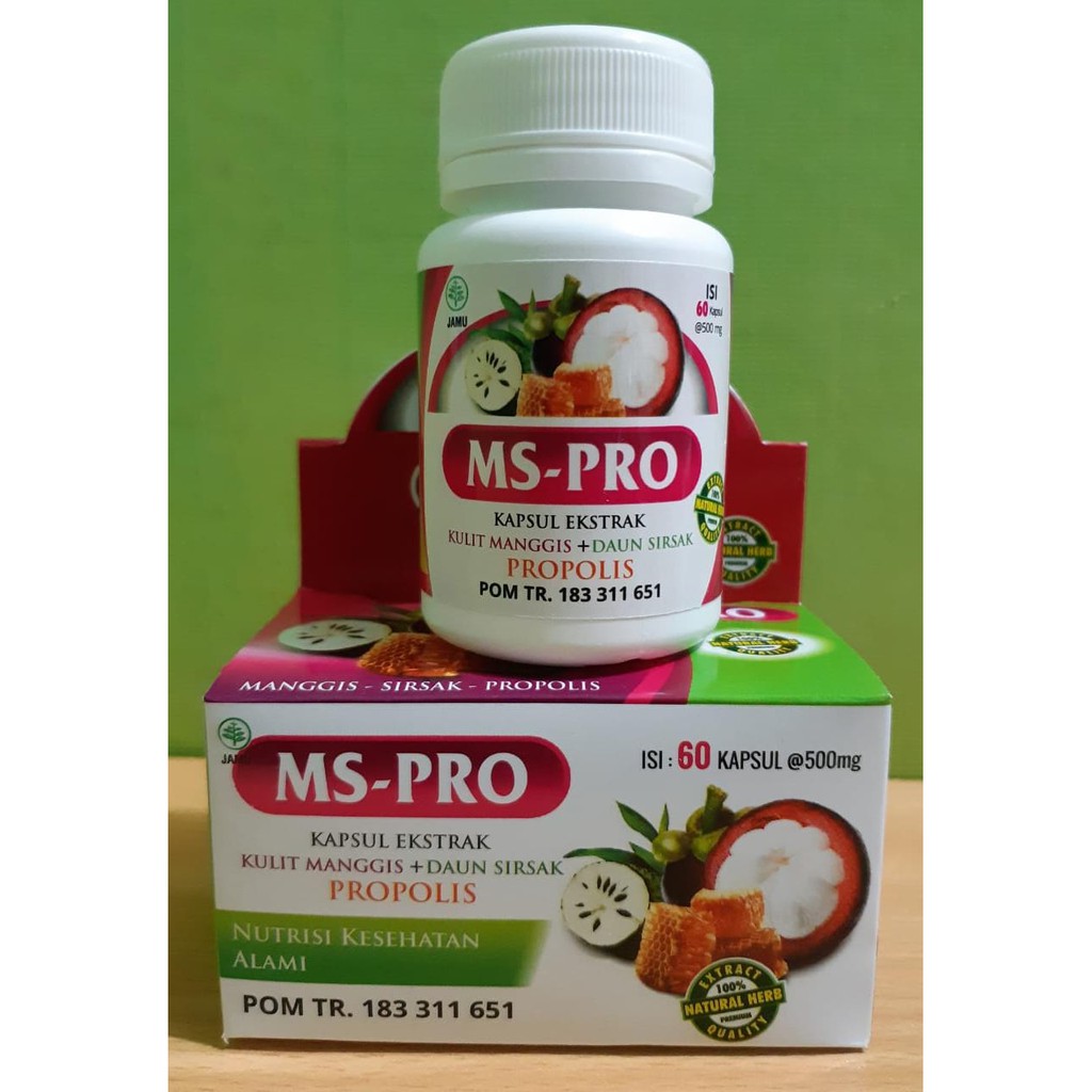 Ms Pro Kapsul Ekstrak Kulit Manggis Dan Daun Sirak Plus Propolis 60 Kps Indonesia