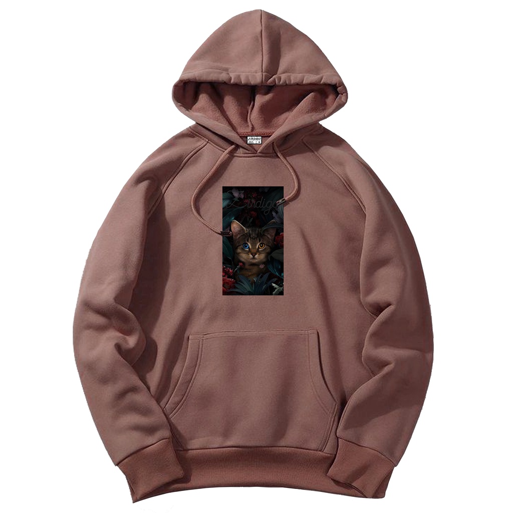 Zirdigo Hoodie Flower Cat Print Quality