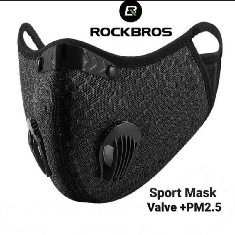 Masker Sport Sepeda Lari Jogging Motor Karbon Aktif Anti Virus KN95 rockbros lf2014